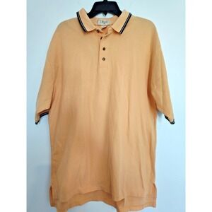 E.Magrath Short‎ Sleeved Polo Shirt Size L Peachy Yellow